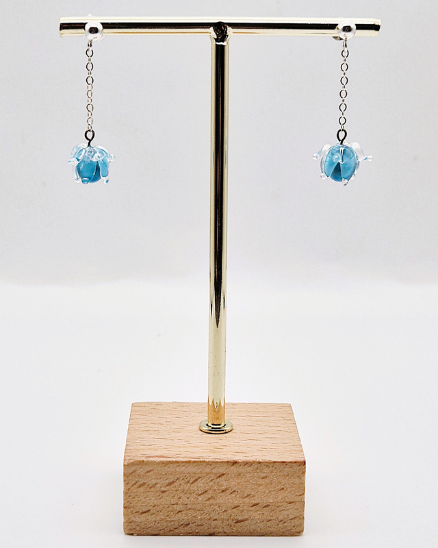 Boucles d'oreilles Clochettes bleues turquoise