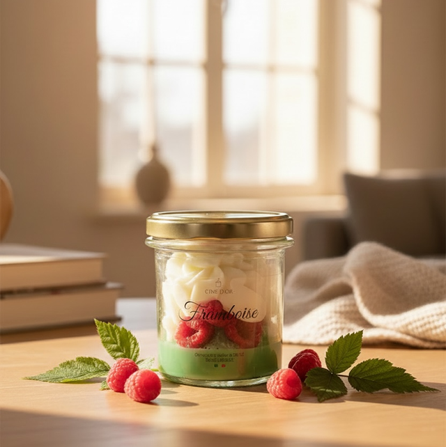 Bougie gourmande framboise
