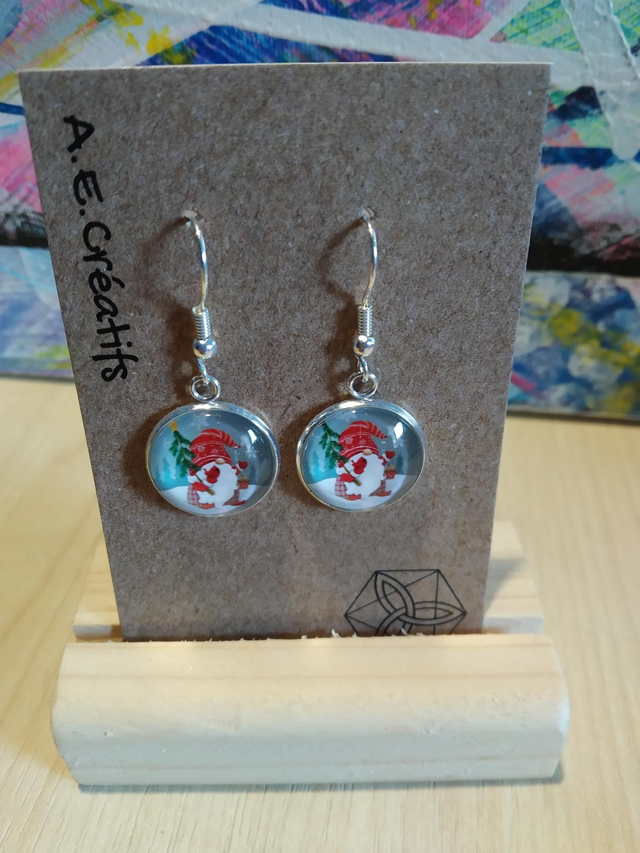 Boucles D&#039;oreilles Cabochons Gnomes 