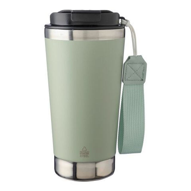 Recycled stainless steel double-walled drinking mug (500ml) Kayla