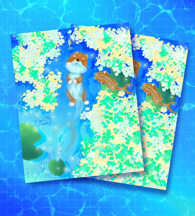 Illustration « Lac magique » créature des eaux 