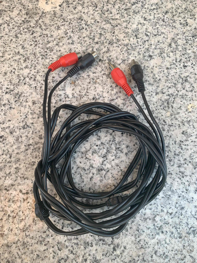 Audio-Verlängerungskabel, Cinch männlich auf Cinch weiblich, Schwarz, 2.5M