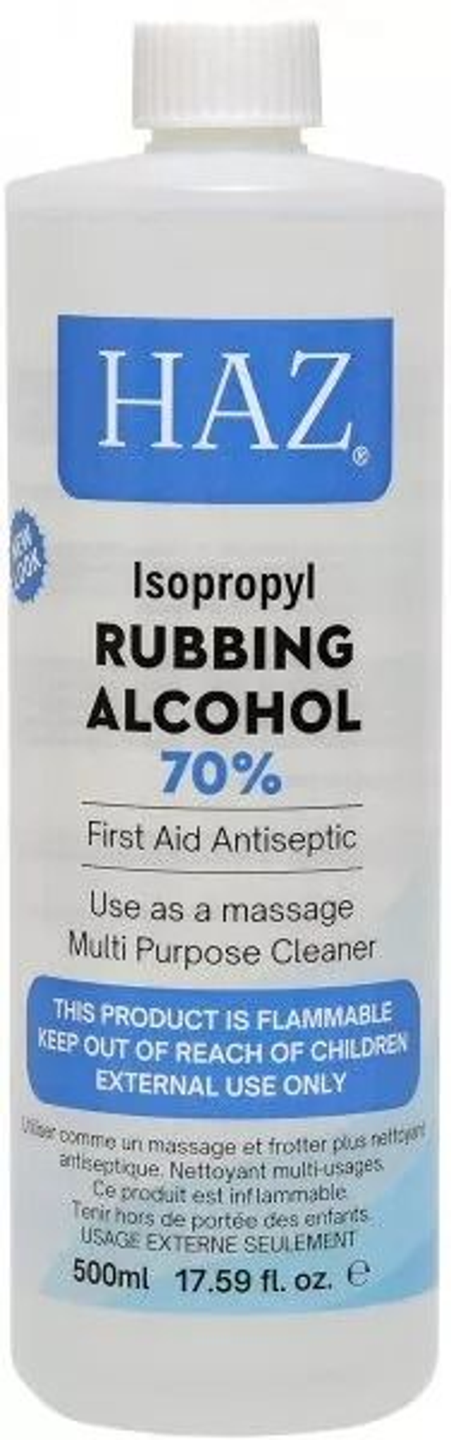 HAZ: RUBBING ALCOHOL 70% 500ML