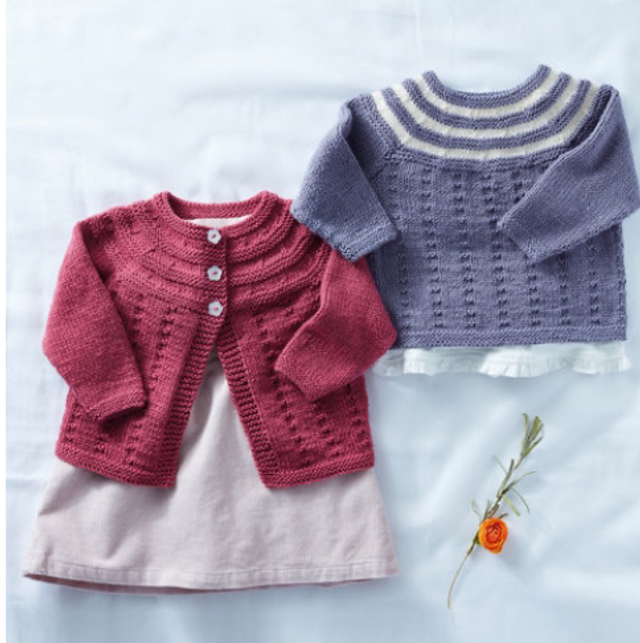 Baby Cardigan & Sweater DK Pattern 5291