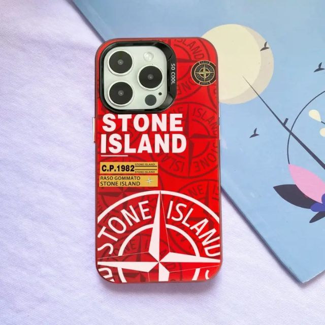 Coque iPhone Stone Island Rouge