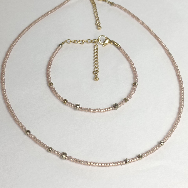 Collier SIROCCO, Miyuki, Hématite gold