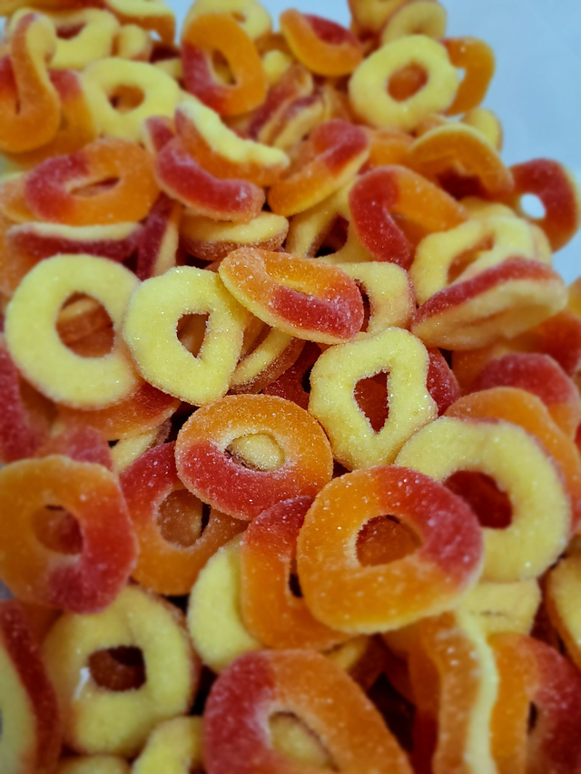 Anneaux pêche sucrés (100g) halal