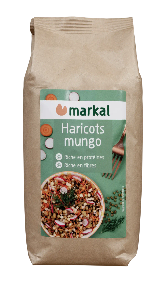 Haricots Mungo Bio (Grain Vert) – Idéal à Germer ou Cuire 500 g / Markal