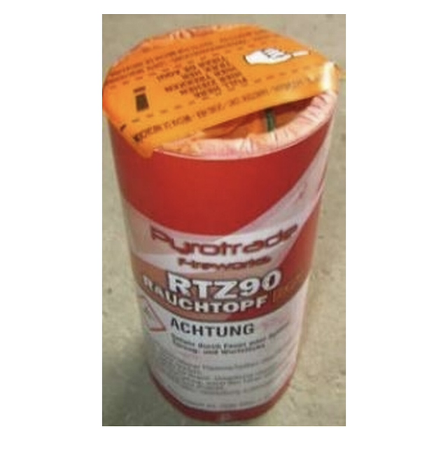 Rauchtopf Rot mit Zündschnur - 90 Sekunden Brenndauer