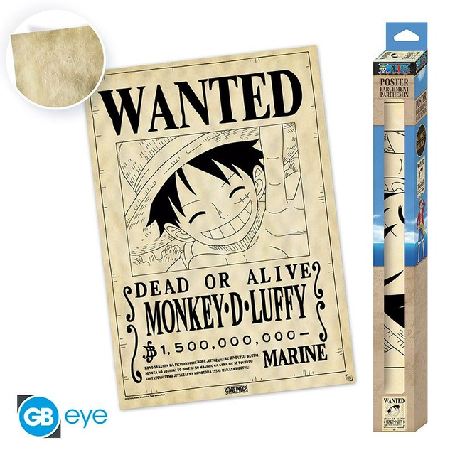Poster - ONE PIECE - Poster Pergamena - Wanted Luffy