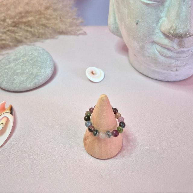 Bague ESSENTIA – Tourmaline Multicolore naturelle (Brésil)