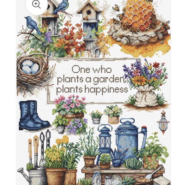 Luca-S - Garden Plants Counted Cross Stitch Kit by Luca-S