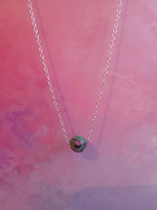 Ruby Zoisite necklace 