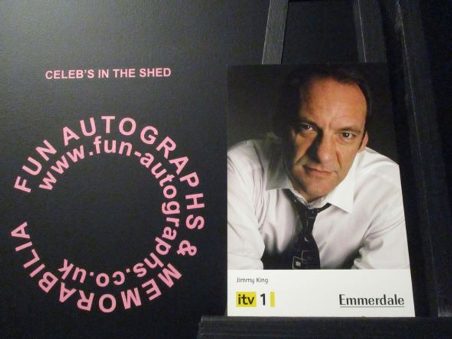 Nick Miles (Jimmy King) Original Emmerdale Yellow &amp; Black Itv1 Logo Cast Card