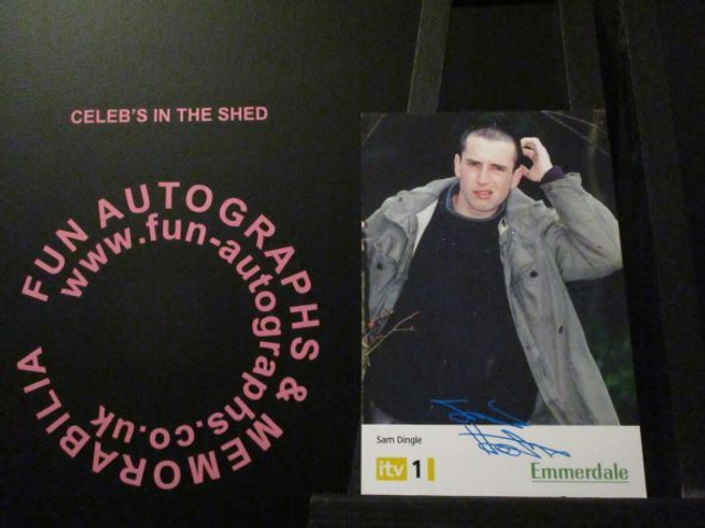James Hooton (Sam Dingle) Original Emmerdale Yellow &amp; White Itv1 Logo Pre-Print Cast Card