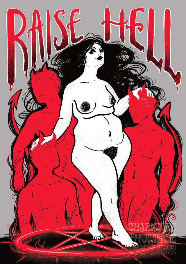 'Raise Hell' A4 sized Art print.