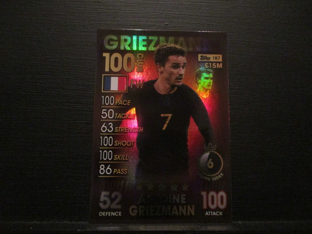 Antoine Griezmann - 100 Club Match Attax 101 Original Trading Card