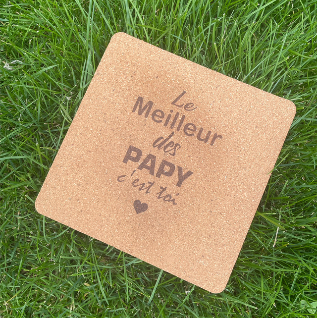 Dessous de plat en liège carré