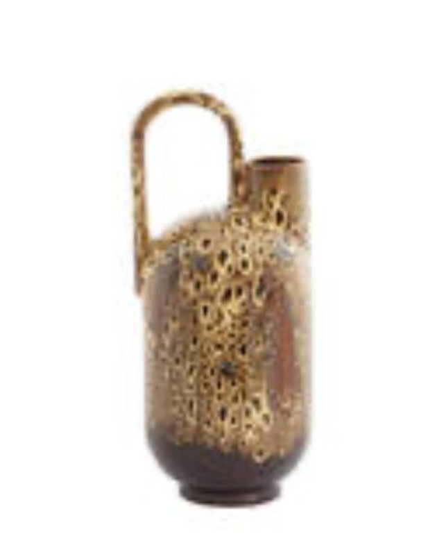 SERRES - brown/orange/cream medium jug ornament