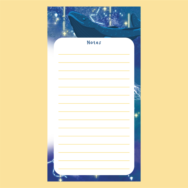 Grand memo pad - baleine