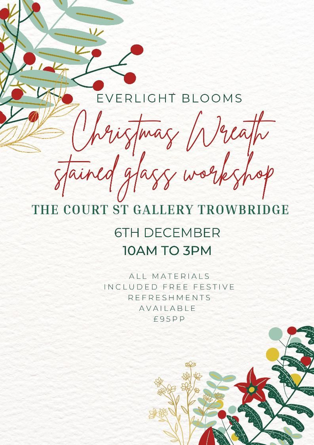 6th Dec Christmas stained glass workshop  