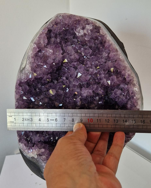 Améthyste Géode sur pied métal