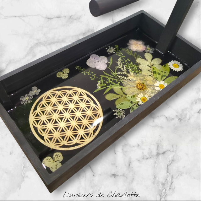 Porte bijoux "Céleste" fleur de vie