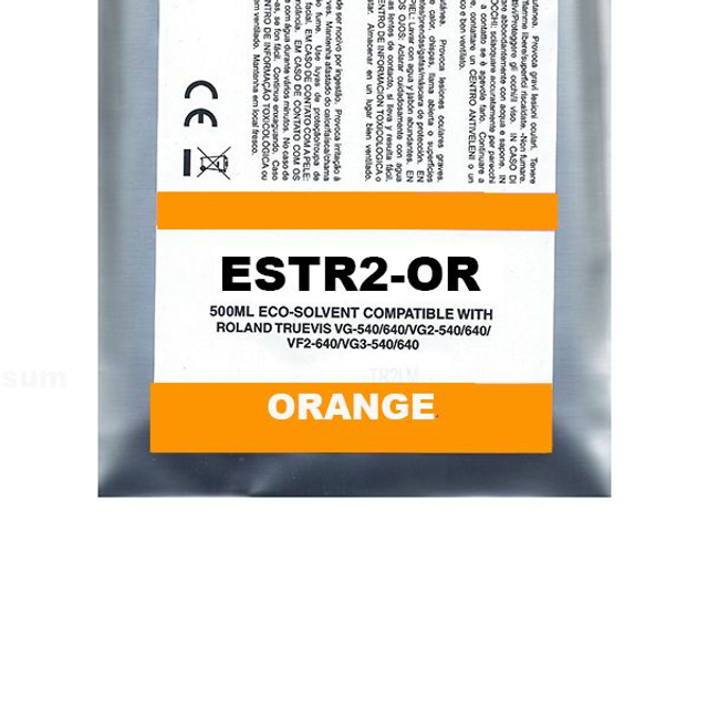 Orange Eco-Solvent Ink Bag Compa Roland TrueVIS SG2 | VG2 | VF2 | SG3 | VG3#500ML