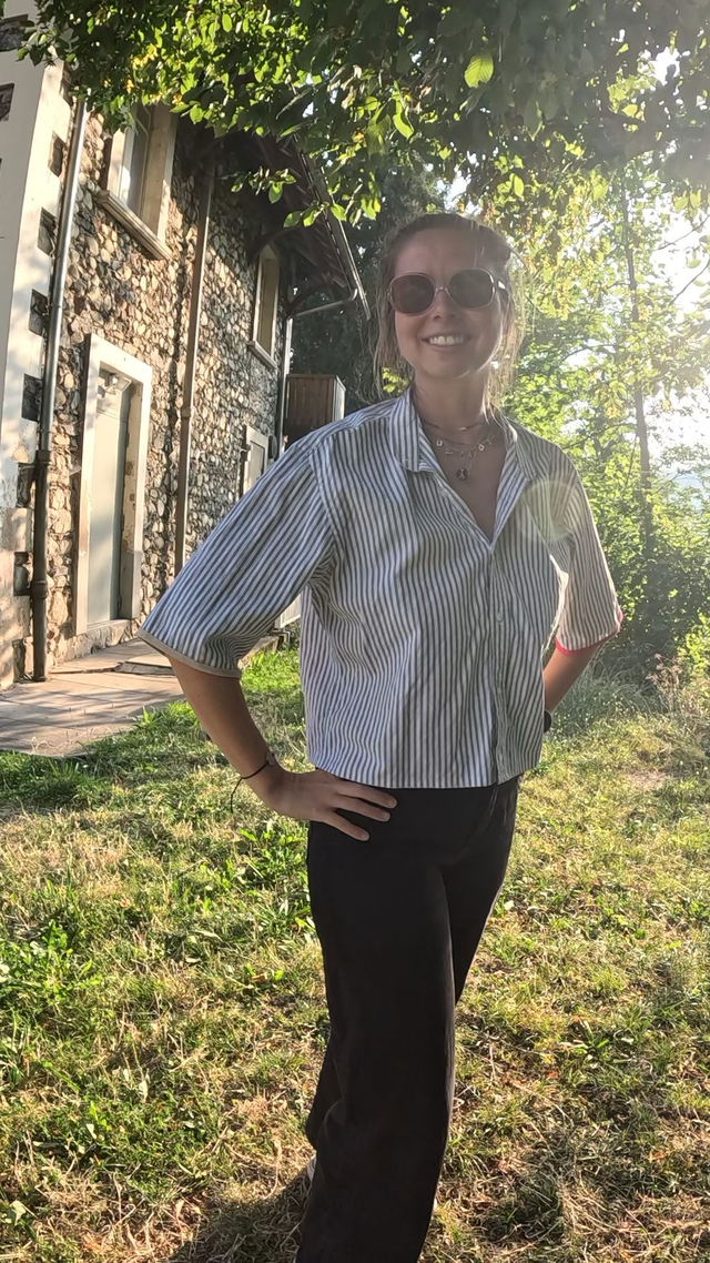 Chemise upcyclée rayée