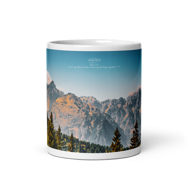  Tazza bianca lucida peace Monte Lussari 