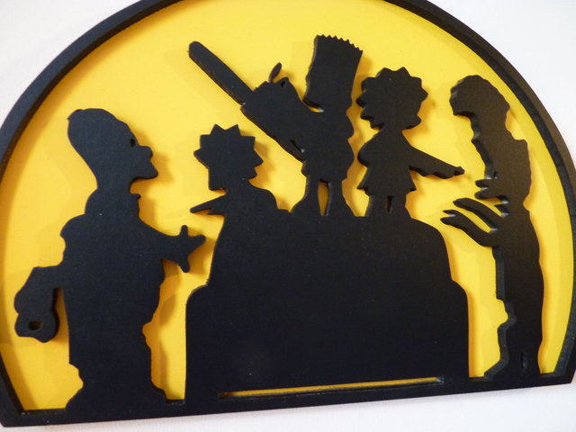 Famille Simpsons pour Halloween - 28x18 cms