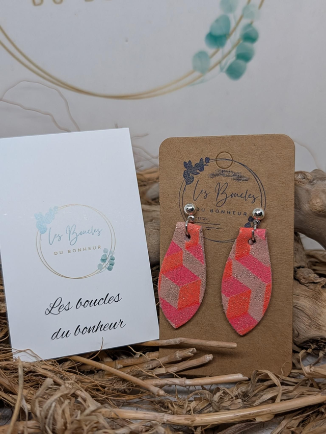 Boucles d'oreilles Simply rose s002