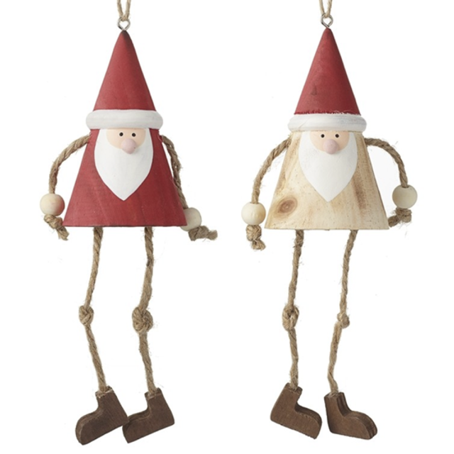 Santas With Twine Dangle Legs