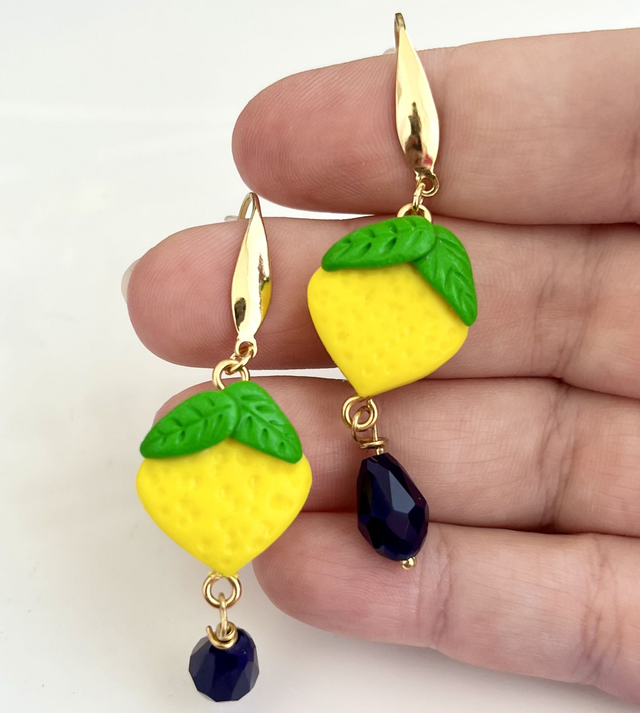 Orecchini siciliani pendenti con Limoni