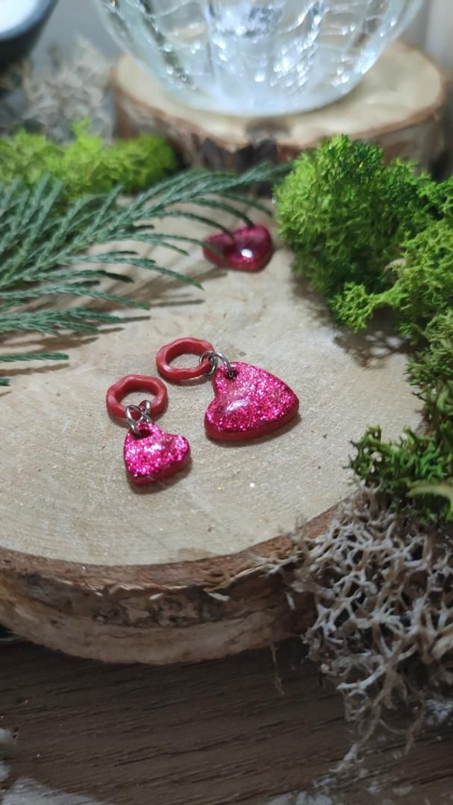 Marqueur Coeur disco rouge