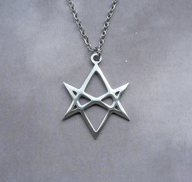 Unicursal Hexagram Steel Necklace 