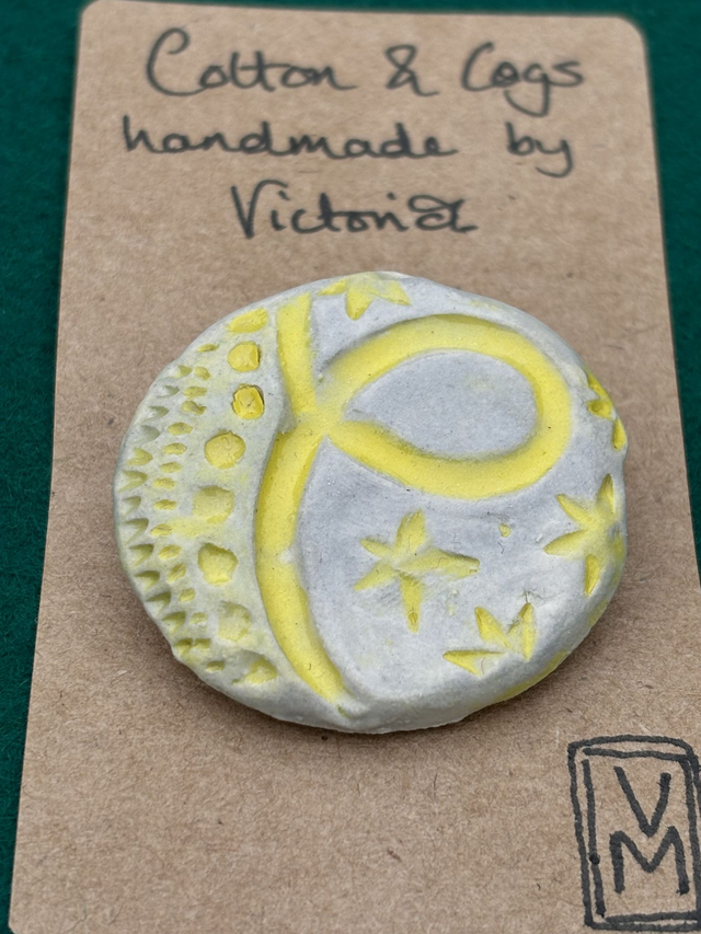 Ceramic Brooch - Sunshine texture