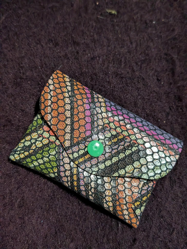 Porte monnaie nid d'abeille multicolore por006