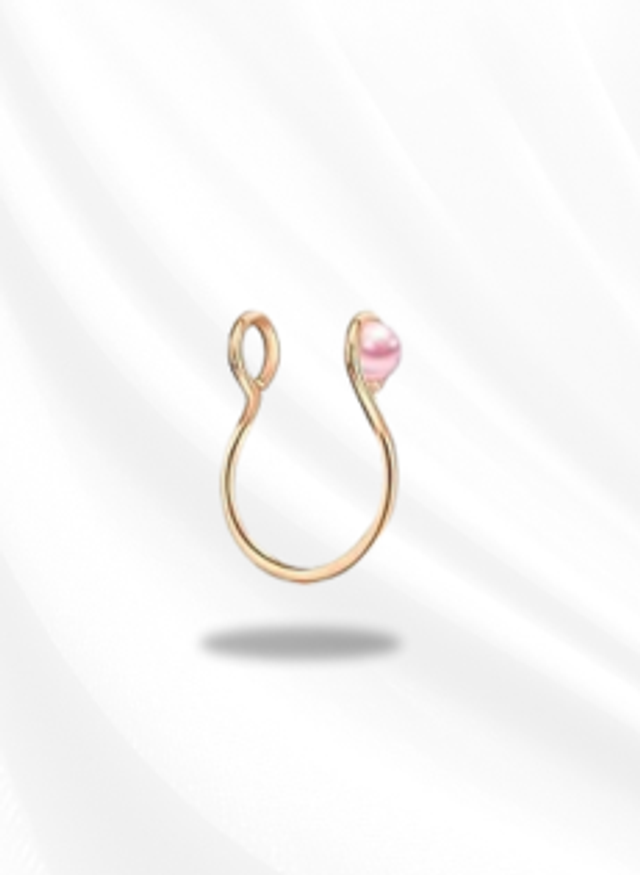 Faux piercing de nez Dotty rose gold/rose