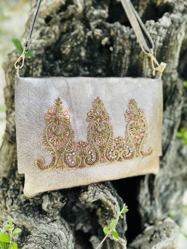 Borsa EMBRODERY Platino