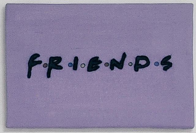 Toile brodée Friends