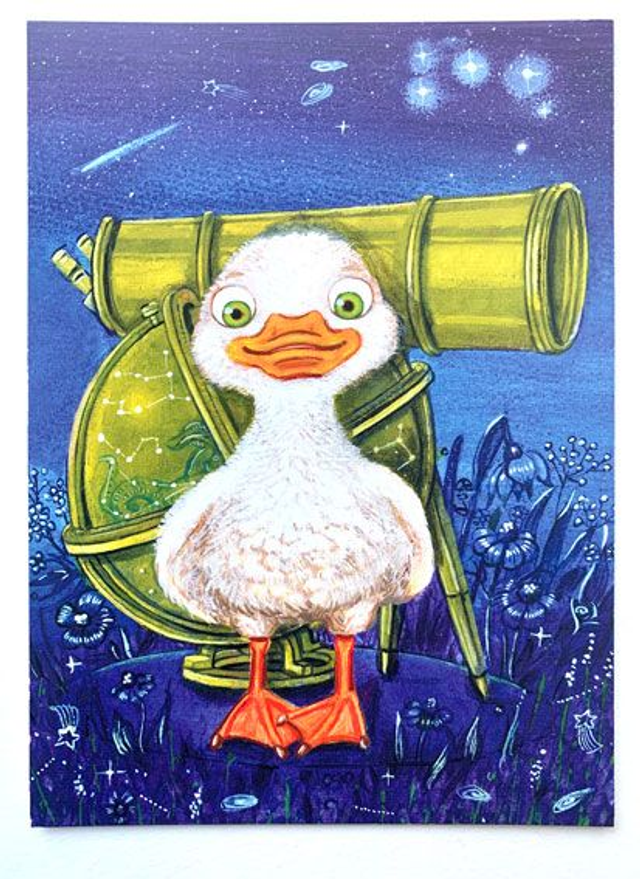 Böhm & Böhm - Postkarte "Tollpatschige Ente" / Postcard "Clumsy Duck"