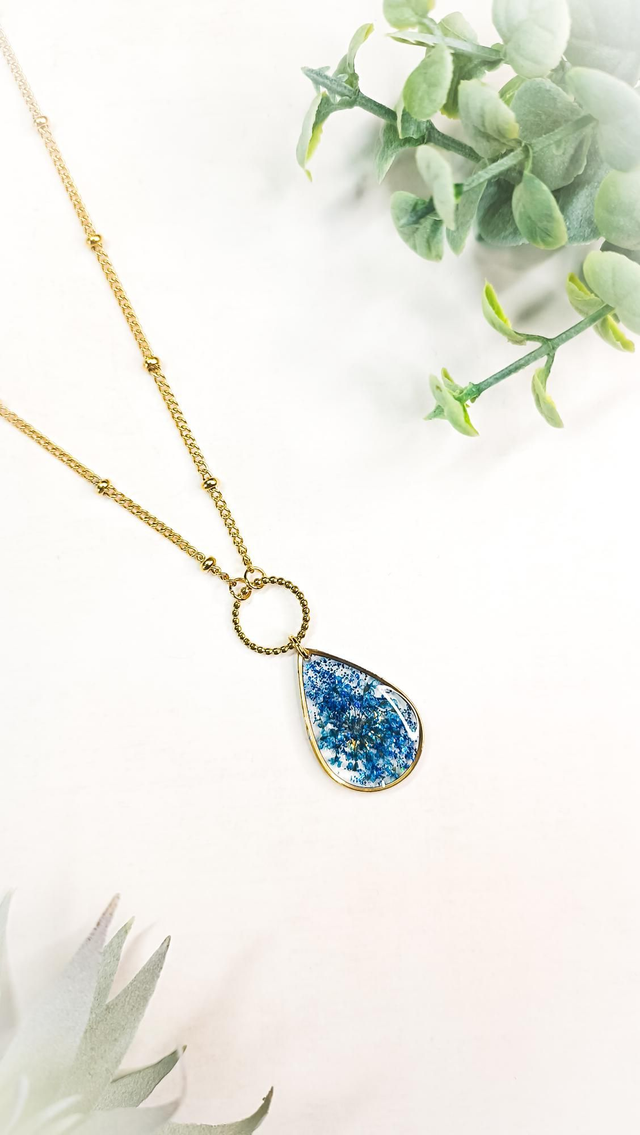 Collier LUNAA - Bleu électrique