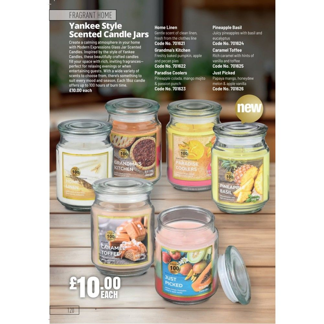 Yankee Style Scented Candle Jars Grandma’s Kitchen 