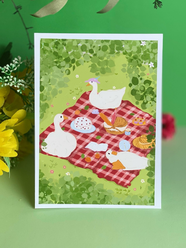 Poster - Affiches Pique-nique entre oies 