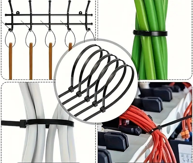 serre-câbles en nylon noir 75 PC noir ou blanc