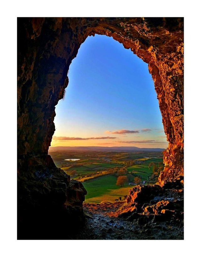 The view Westwards from The Caves of Keash, County Sligo. 5" x 7 " Blank Greeting card with envelope. includes postage to all of Ireland.

