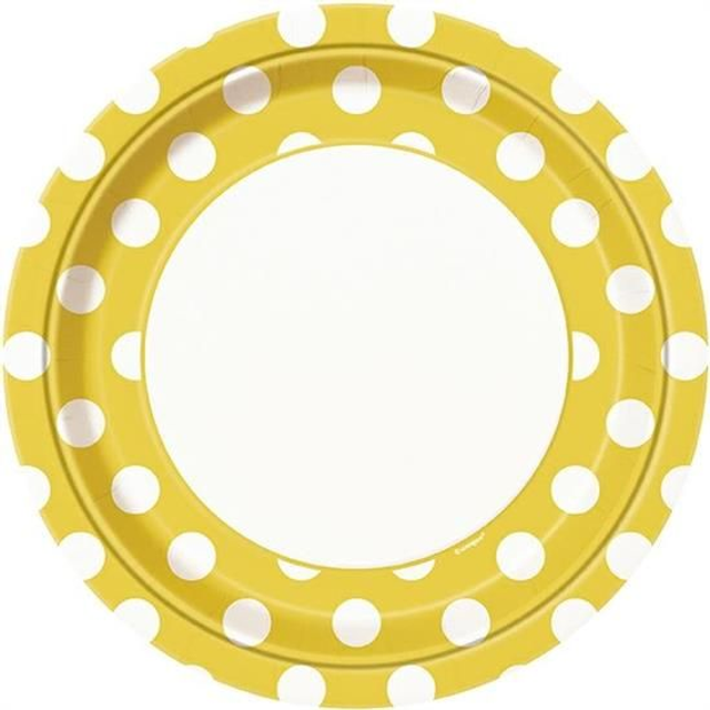 PIATTO CARTA YELLOW POIS CM 22 8PZ