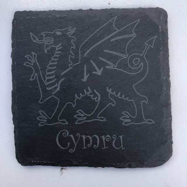 Slate Coaster / Dragon