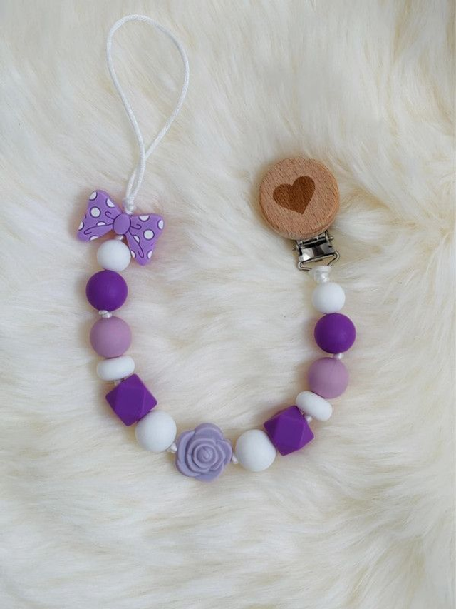 Attache tetine Noeud violet 🎀 
